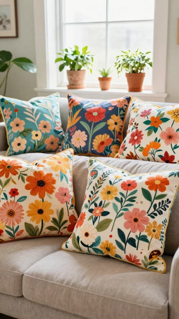 12 Pillow Covers Pattern Ideas for Beautiful and Creative DIY Decor - 2. Floral Fantasy 1