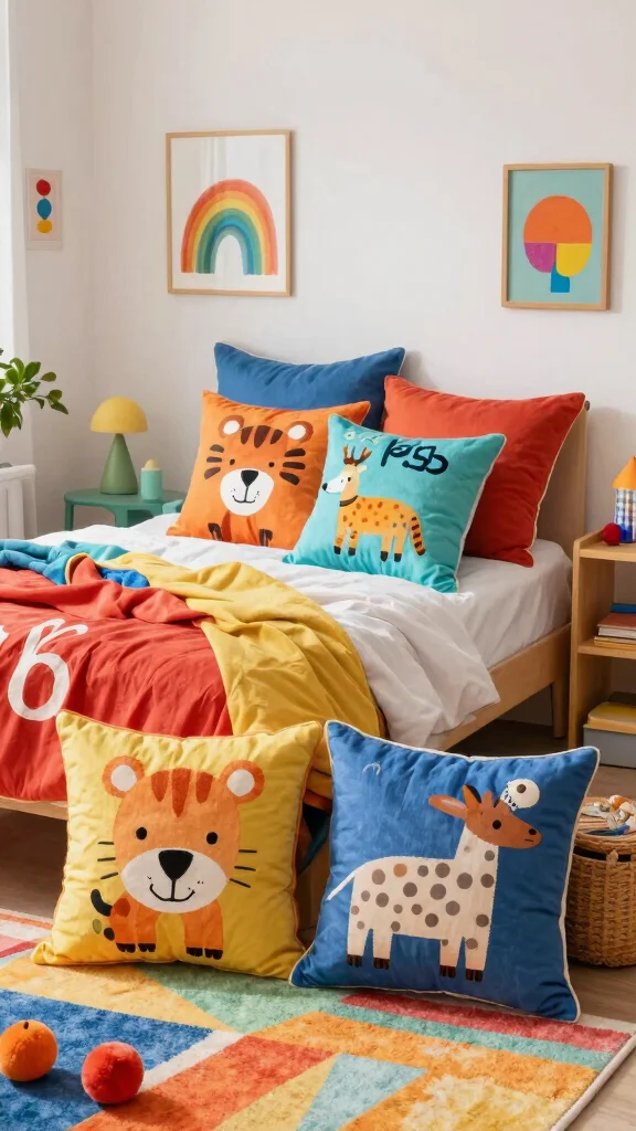 12 Pillow Covers Pattern Ideas for Beautiful and Creative DIY Decor - 5. Whimsical Patterns 1