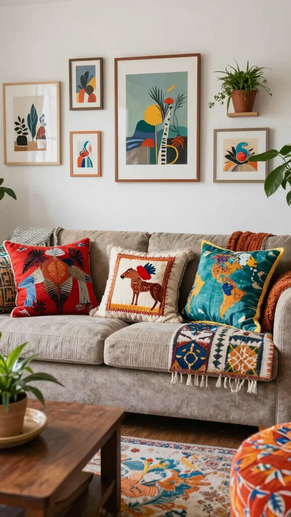 12 Pillow Covers Pattern Ideas for Beautiful and Creative DIY Decor - 9. Eclectic Mix 1