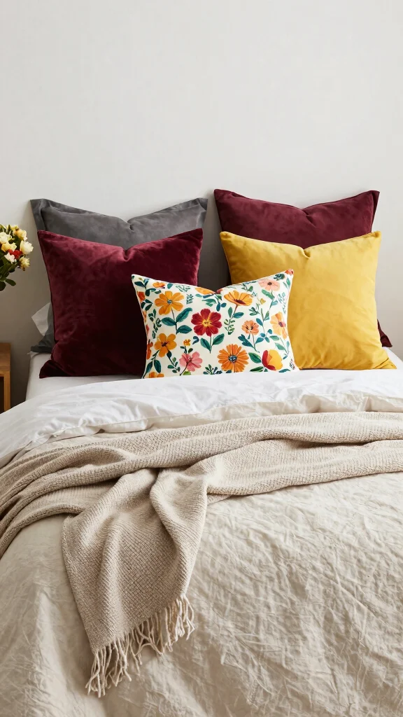 12 Pillow Placement on Bed Ideas for a Hotel-Inspired Bedroom Look - 6. Seasonal Swaps 1