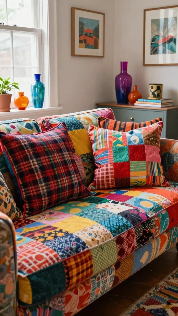 12 Plaid Pillow Covers Ideas for a Classic and Cozy Decor Touch - 11. Patchwork Plaid Pillows 1