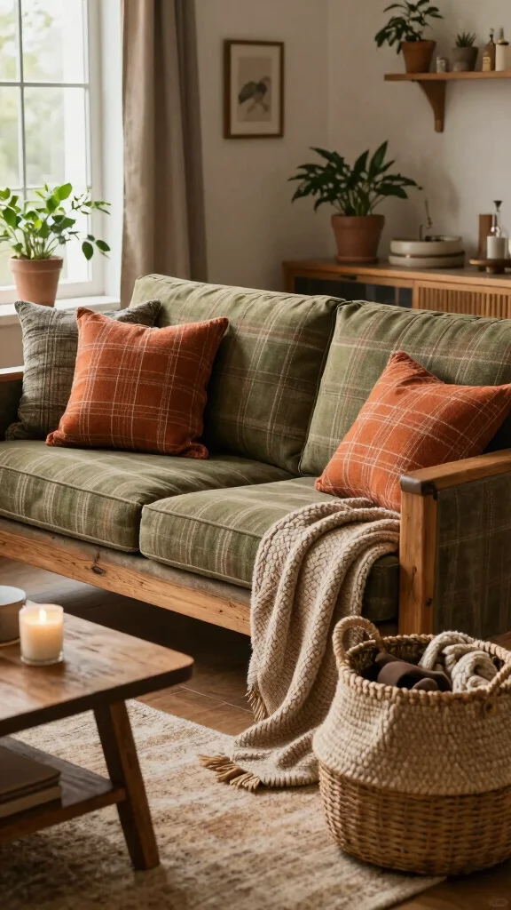 12 Plaid Pillow Covers Ideas for a Classic and Cozy Decor Touch - 3. Earthy Tones Plaid 1