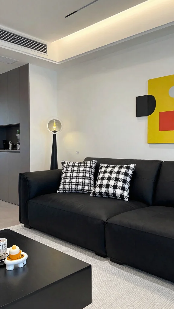 12 Plaid Pillow Covers Ideas for a Classic and Cozy Decor Touch - 5. Monochrome Plaid 1