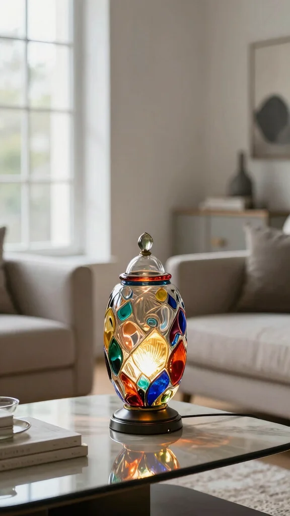 12 Table Lamp Design Ideas for Elegant and Functional Lighting - 11. Artistic Glass: Bright and Brilliant 1