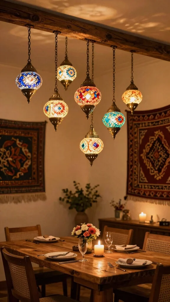 12 Turkish Lamp Design Ideas for a Warm and Exotic Home Accent - 2. Hanging Lanterns for a Cozy Space 1