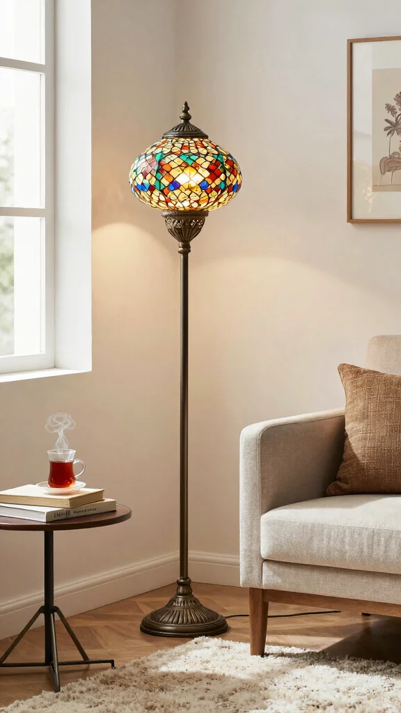 12 Turkish Lamp Design Ideas for a Warm and Exotic Home Accent - 3. Floor Lamps for Drama 1