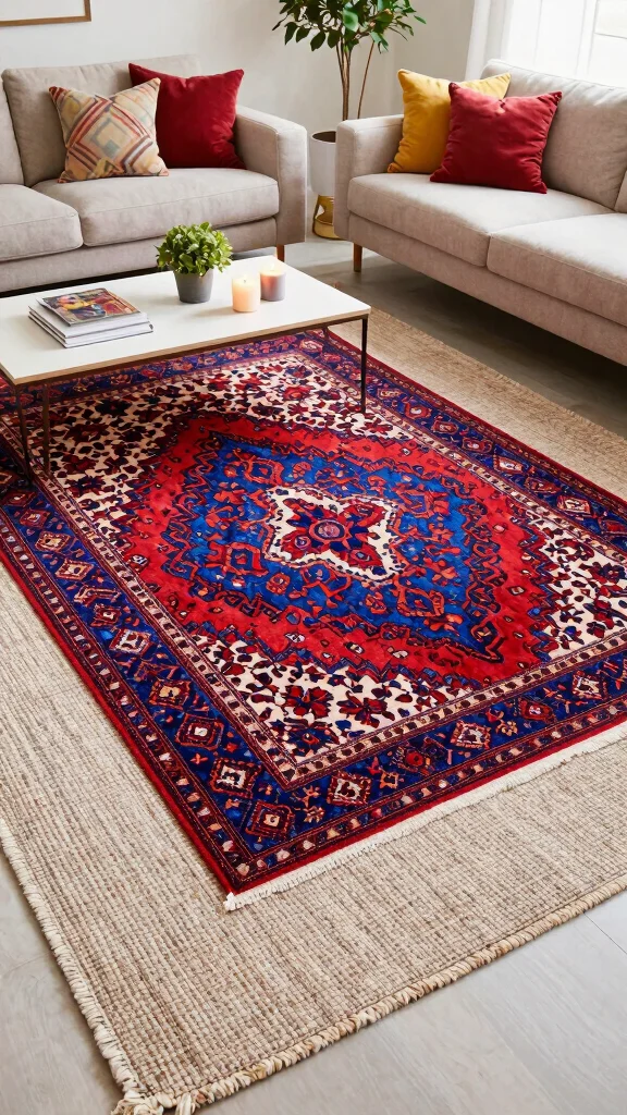 12 Vintage Persian Rug Ideas for Timeless Texture and Old-World Charm - 1. Layering Rugs for Depth 1