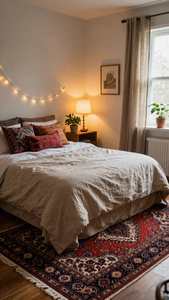 12 Vintage Persian Rug Ideas for Timeless Texture and Old-World Charm - 2. Bohemian Bedroom Bliss 1