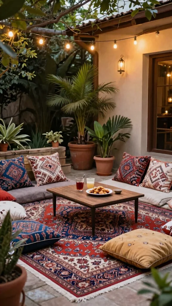 12 Vintage Persian Rug Ideas for Timeless Texture and Old-World Charm - 8. Outdoor Elegance 1