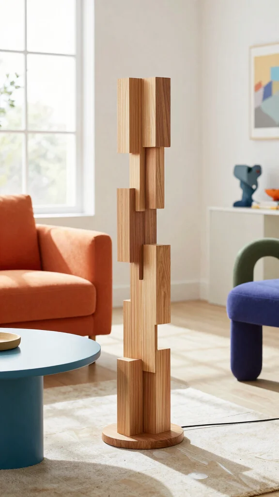 12 Wooden Lamp Ideas for Rustic, Modern, and Handmade Spaces - 12. Customizable Modular Wooden Lamp 1