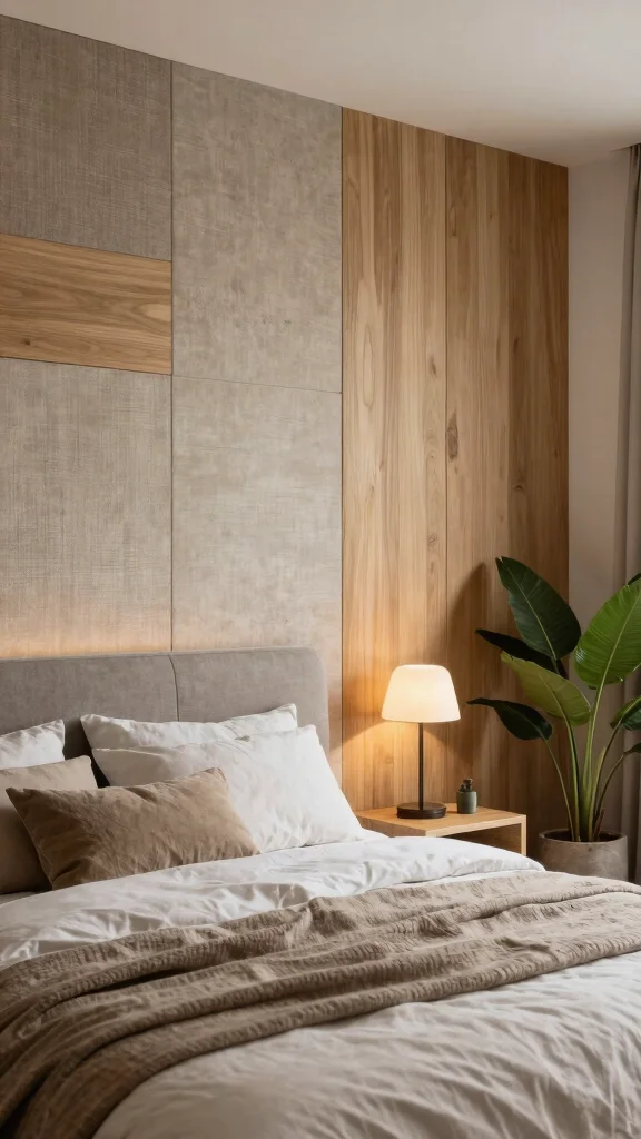 13 Bedroom Wall Art Ideas to Add Warmth, Style, and Visual Interest - 12. Textured Wall Panels for Depth 1