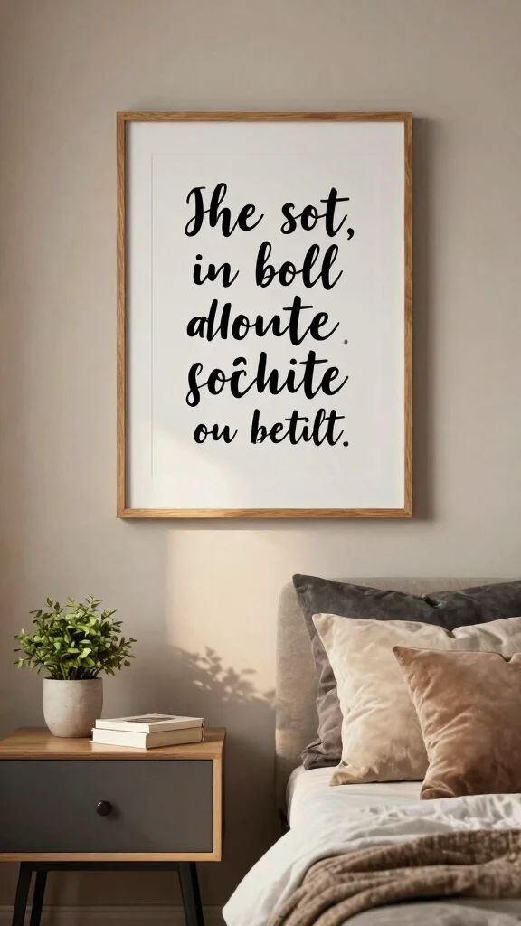 13 Bedroom Wall Art Ideas to Add Warmth, Style, and Visual Interest - 8. Inspirational Quotes to Lift Your Spirits 1