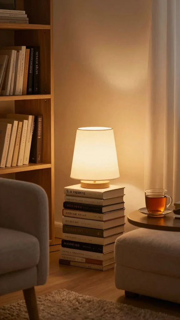 13 DIY Lamp Ideas to Create Unique Lighting for Every Room - 10. Unique Book Lamp 1