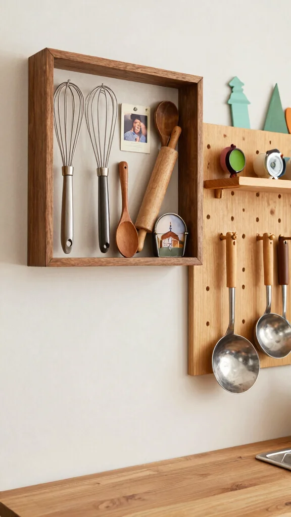 13 Kitchen Decor Wall Art Creative Ideas for a More Charming Cooking Space - 7. Vintage Kitchen Tools as Art 1