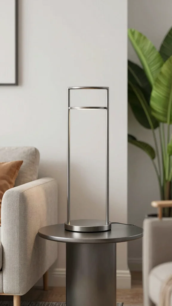 13 Living Room Lamp Ideas to Make Your Space Feel Warm and Inviting - 10. Minimalist Metal Lamps 1