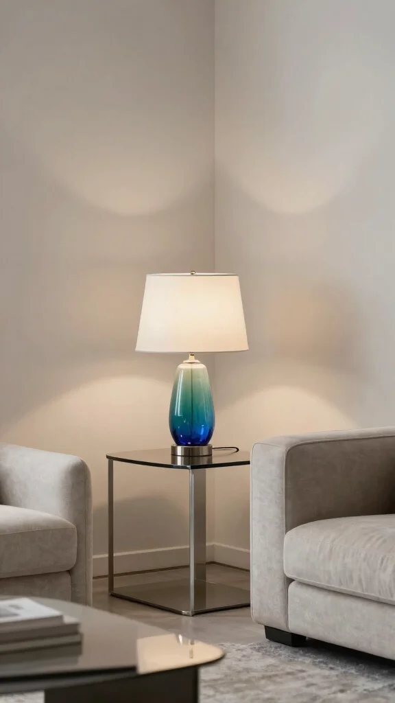 13 Living Room Lamp Ideas to Make Your Space Feel Warm and Inviting - 4. Recycled Glass Table Lamps 1