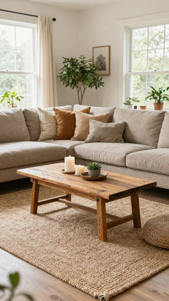 13 Living Room Rug Inspiration Ideas to Refresh Your Space with Comfort and Style - 3. Textured Treasures with Jute and Sisal 1