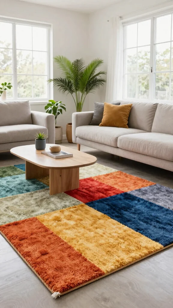 13 Living Room Rug Inspiration Ideas to Refresh Your Space with Comfort and Style - 9. Sustainable Choices: Recycled Material Rugs 1