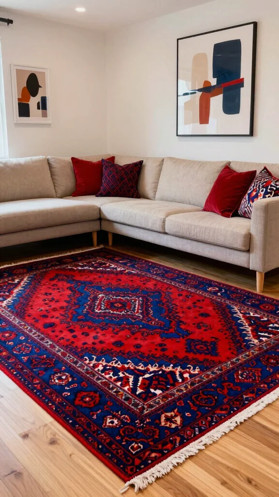 13 Persian Rug Designs That Bring Classic Elegance into Any Space - 7. Bold Color Statements 1