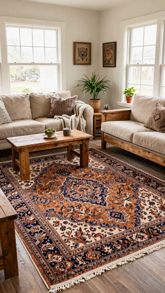 13 Persian Rug Designs That Bring Classic Elegance into Any Space - 8. Rustic Retreat 1