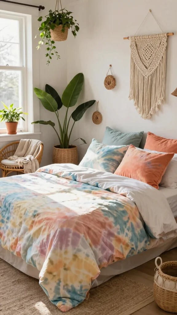 13 Pillow Case Design Ideas to Refresh Your Bedroom with Style - 1. Tie-Dye Dreams 1