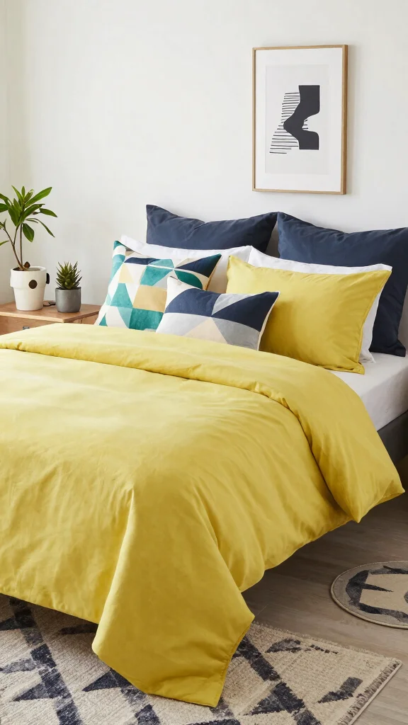 13 Pillow Case Design Ideas to Refresh Your Bedroom with Style - 9. Geometric Shapes 1