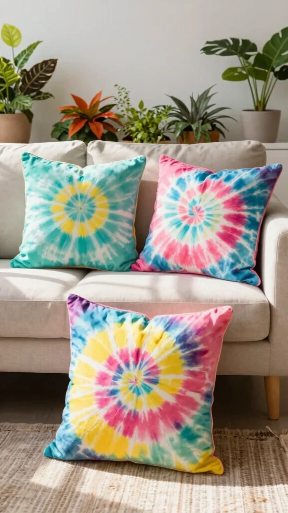 13 Pillow Covers Design Ideas to Instantly Upgrade Your Home Decor - 10. Tie-Dye Revival 1
