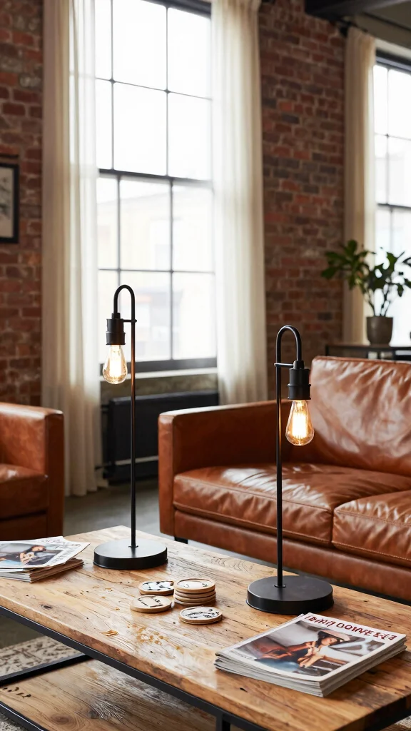 13 Table Lamp Ideas to Upgrade Any Room with Soft and Stylish Light - 3. Industrial Style Table Lamps 1