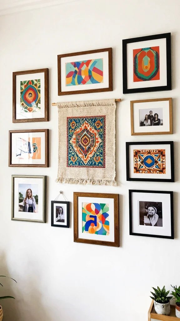 13 Wall Art for Bedroom Ideas to Create a Cozy and Beautiful Retreat - 1. Eclectic Gallery Wall 1