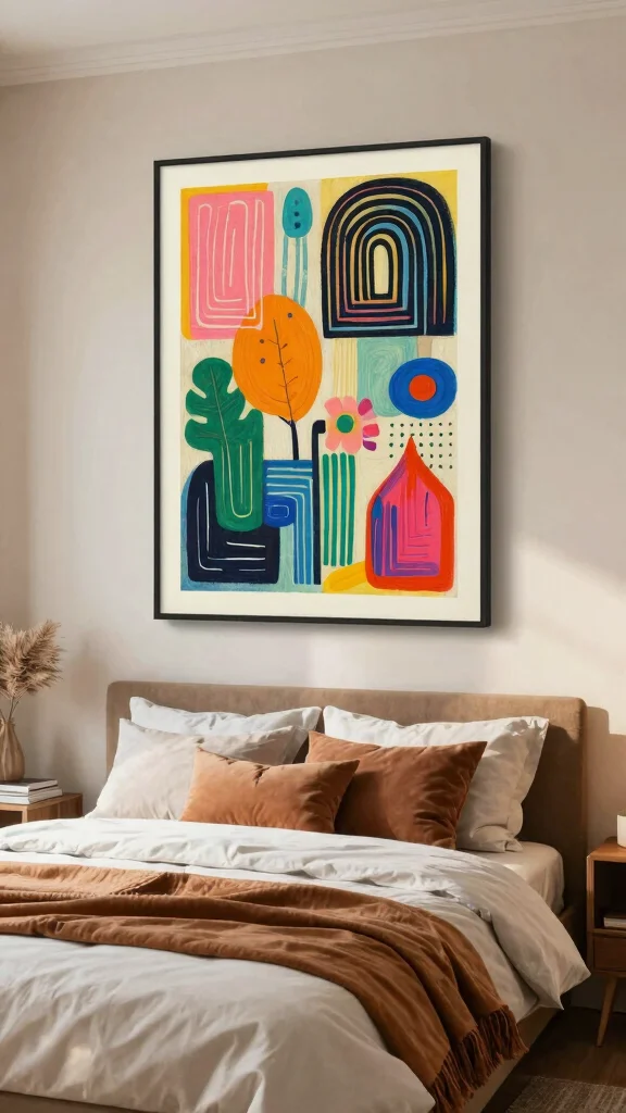 13 Wall Art for Bedroom Ideas to Create a Cozy and Beautiful Retreat - 12. Custom Art Pieces 1