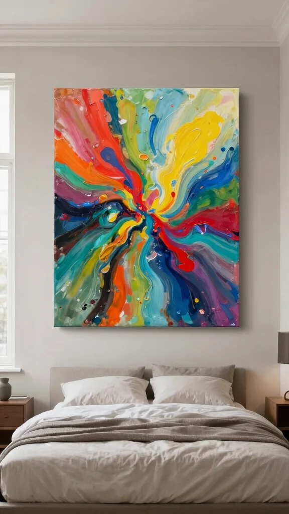 13 Wall Art for Bedroom Ideas to Create a Cozy and Beautiful Retreat - 4. Oversized Canvas Art 1