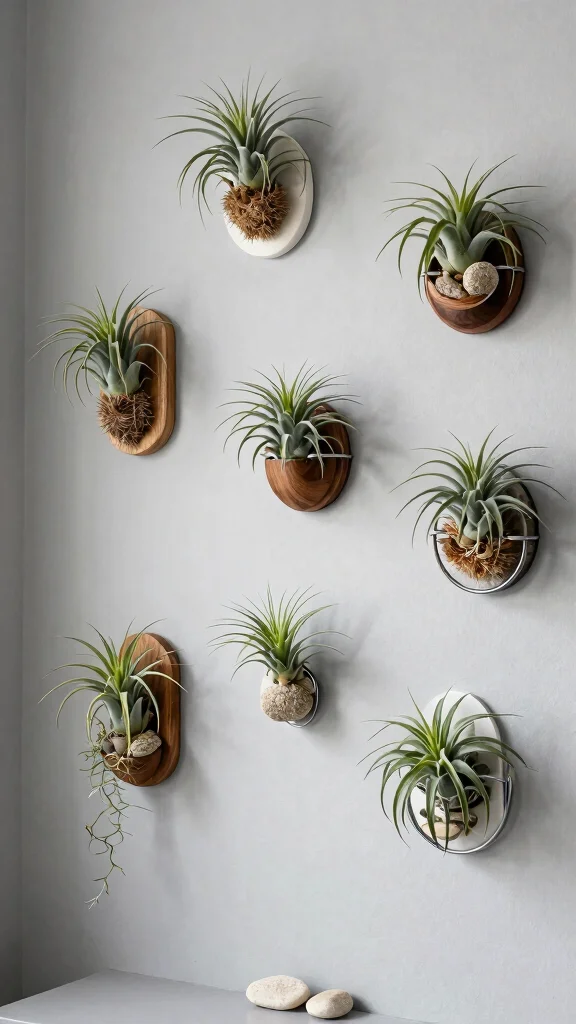 14 Bathroom Wall Art Ideas to Add Personality Without a Full Makeover - 13. Air Plant Displays 1