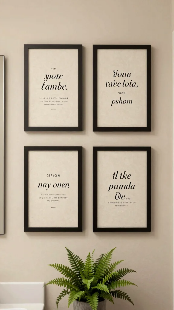 14 Bathroom Wall Art Ideas to Add Personality Without a Full Makeover - 4. Inspirational Quotes 1