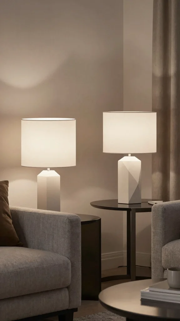 14 Lamp Design Ideas to Brighten Your Home with Style - 10. Geometric Table Lamps 1