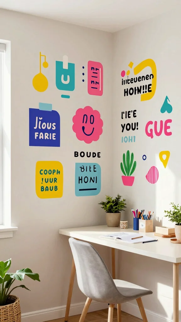 15 Wall Art Concepts to Refresh Any Room with Style and Personality - 13. Artistic Wall Decals 1