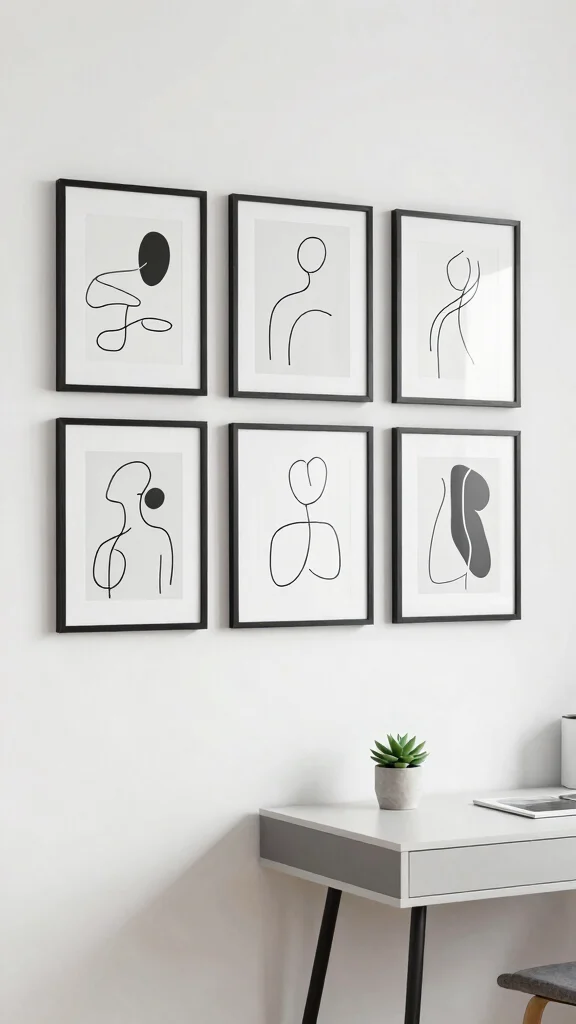 15 Wall Art Concepts to Refresh Any Room with Style and Personality - 4. Minimalist Line Art 1