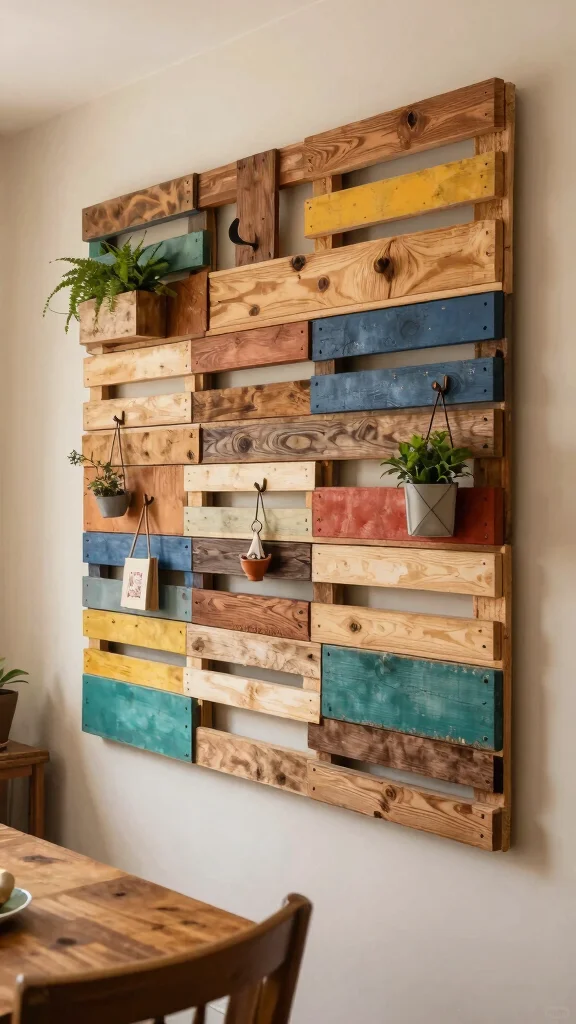 15 Wall Art Concepts to Refresh Any Room with Style and Personality - 5. Reclaimed Wood Pallet Art 1