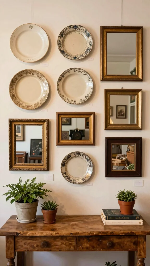 15 Wall Art Concepts to Refresh Any Room with Style and Personality - 9. Repurposed Vintage Items 1