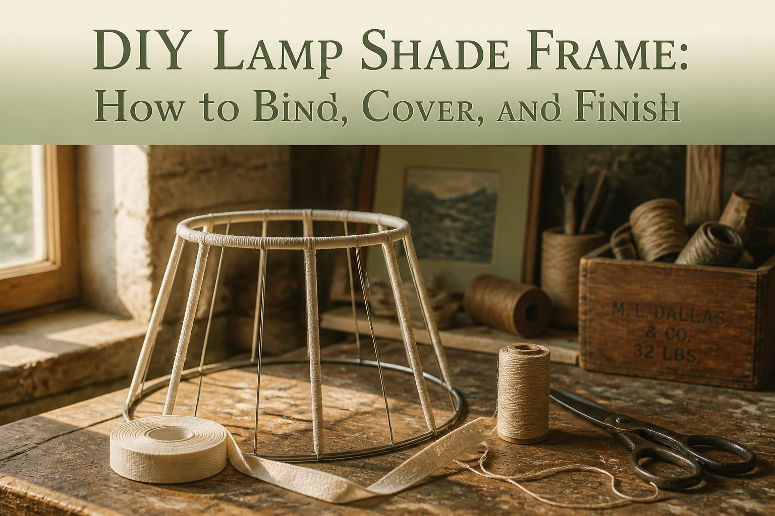 DIY Lamp Shade Frame: How to Bind, Cover, and Finish